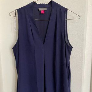 Vince Camuto Front pleat A-line sleeveless blouse
